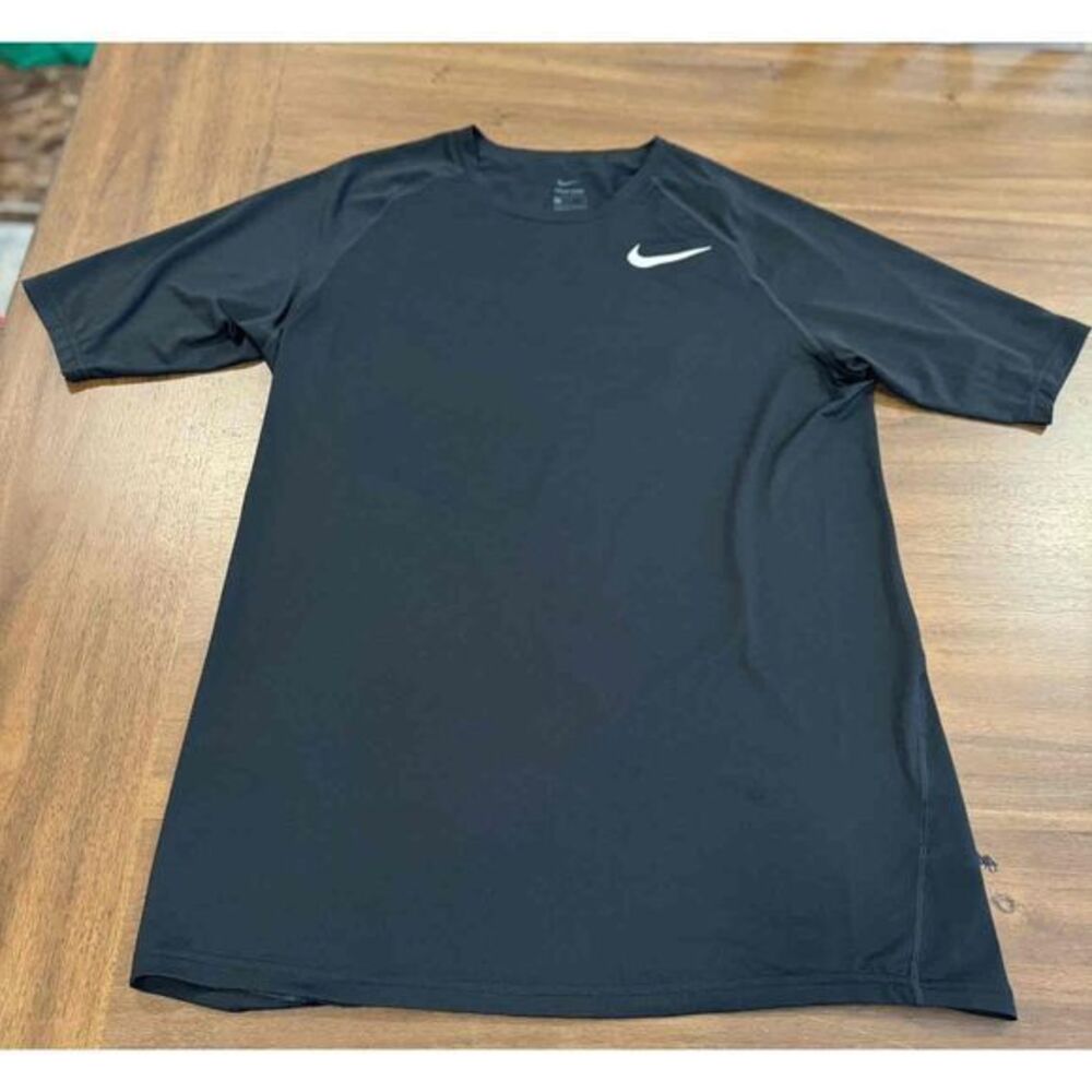 Nike Pro Black Short-Sleeve Round Neck Shift Dress Size Large
